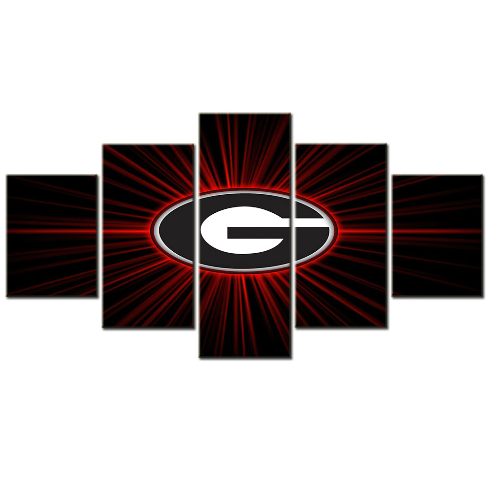 American Football - 5 Pieces Wall Art - AF5056 - Georgia Bulldogs Football - American Football Poster - American Football Canvas