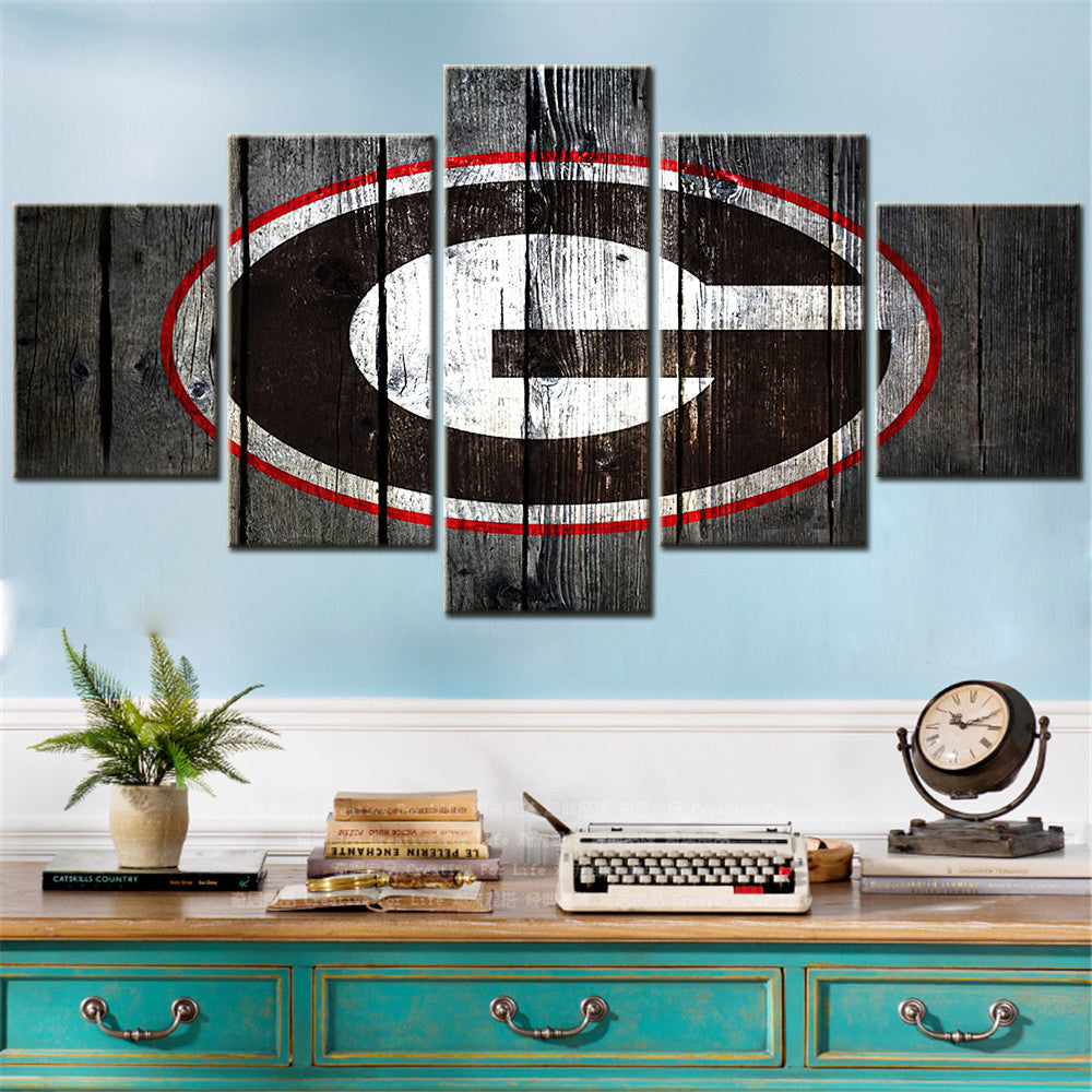 American Football - 5 Pieces Wall Art - AF5057 - Georgia Bulldogs Football - American Football Poster - American Football Canvas