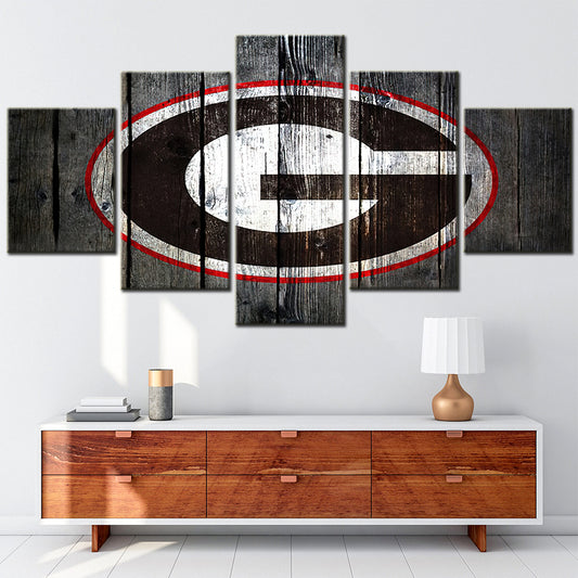 American Football - 5 Pieces Wall Art - AF5057 - Georgia Bulldogs Football - American Football Poster - American Football Canvas