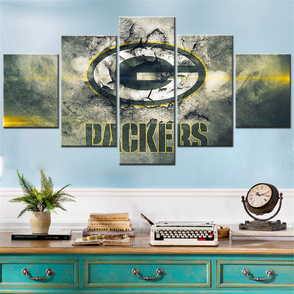 American Football - 5 Pieces Wall Art - AF5010 - Green Bay Packers - American Football Poster - American Football Canvas