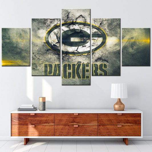 American Football - 5 Pieces Wall Art - AF5010 - Green Bay Packers - American Football Poster - American Football Canvas