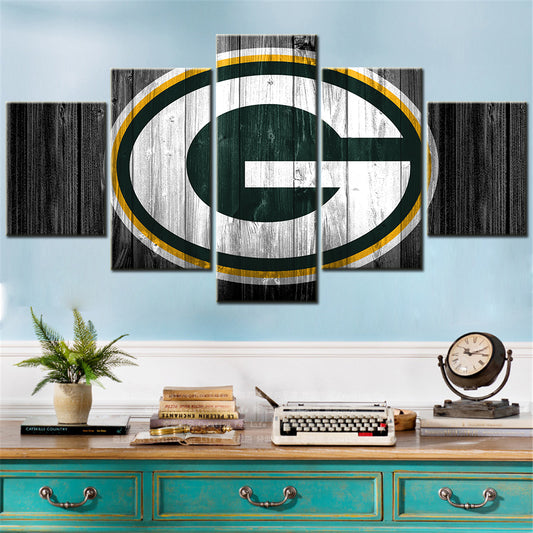 American Football - 5 Pieces Wall Art - AF5059 - Green Bay Packers - American Football Poster - American Football Canvas