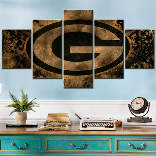 American Football - 5 Pieces Wall Art - AF5061 - Green Bay Packers - American Football Poster - American Football Canvas