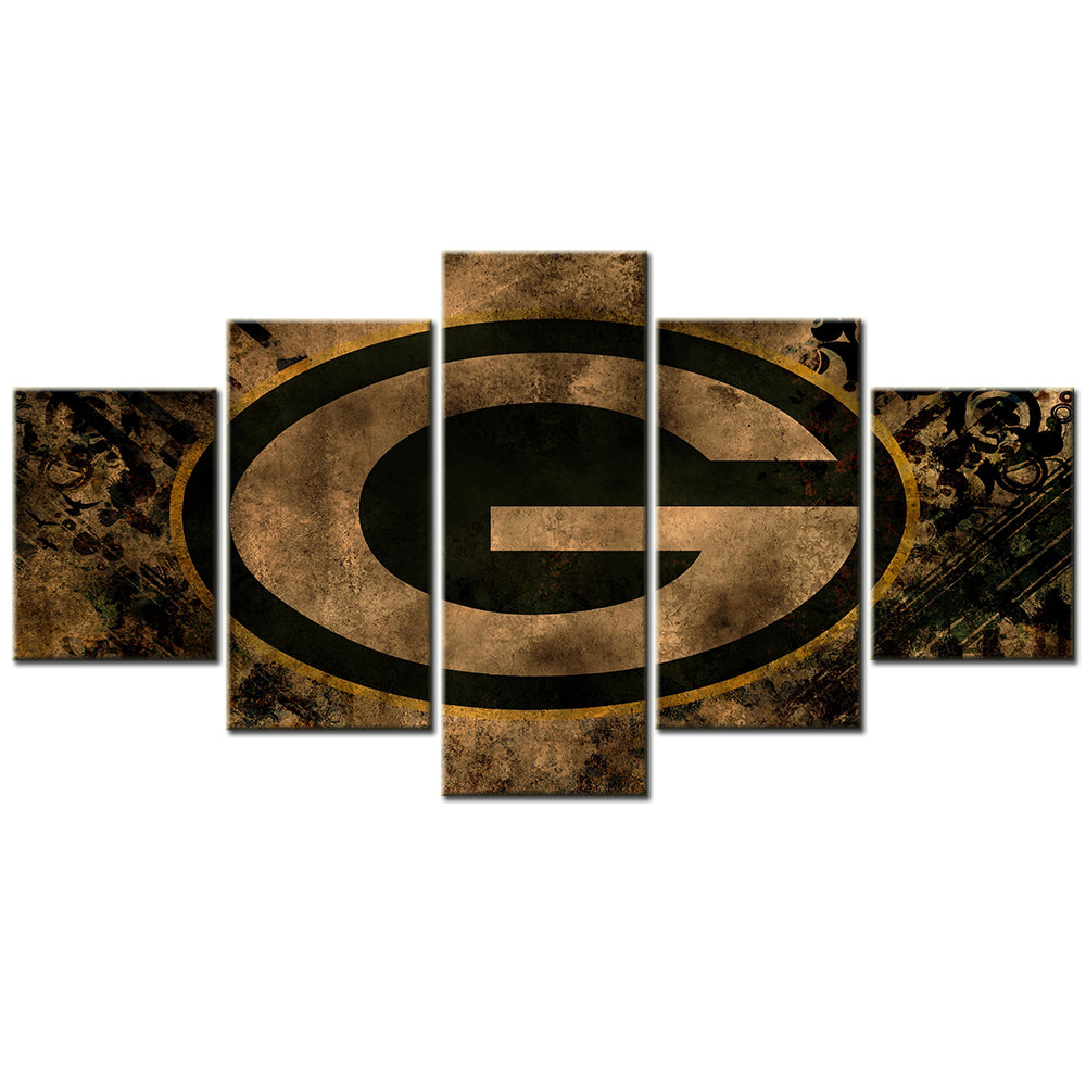 American Football - 5 Pieces Wall Art - AF5061 - Green Bay Packers - American Football Poster - American Football Canvas