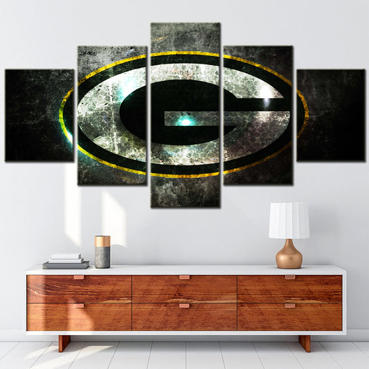 American Football - 5 Pieces Wall Art - AF5063 - Green Bay Packers - American Football Poster - American Football Canvas