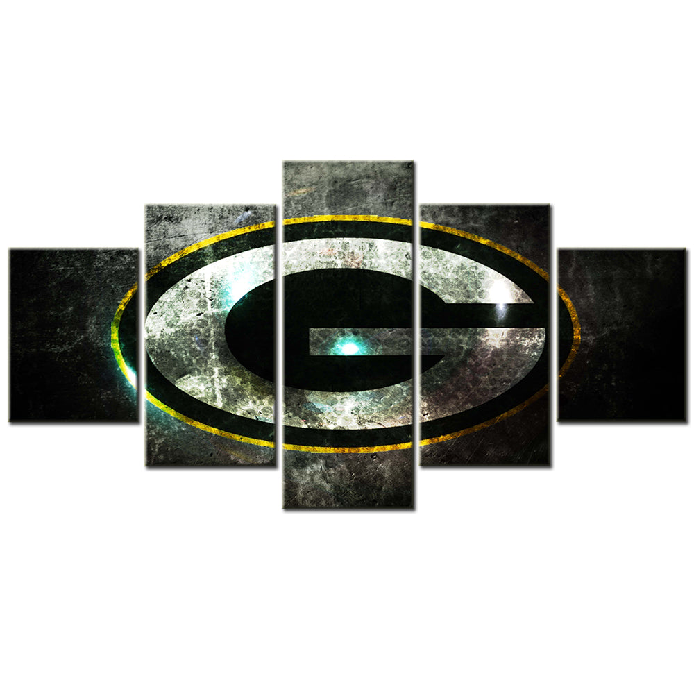 American Football - 5 Pieces Wall Art - AF5063 - Green Bay Packers - American Football Poster - American Football Canvas