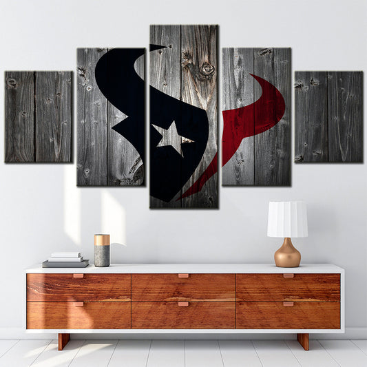 American Football - 5 Pieces Wall Art - AF5064 - Houston Texans - American Football Poster - American Football Canvas