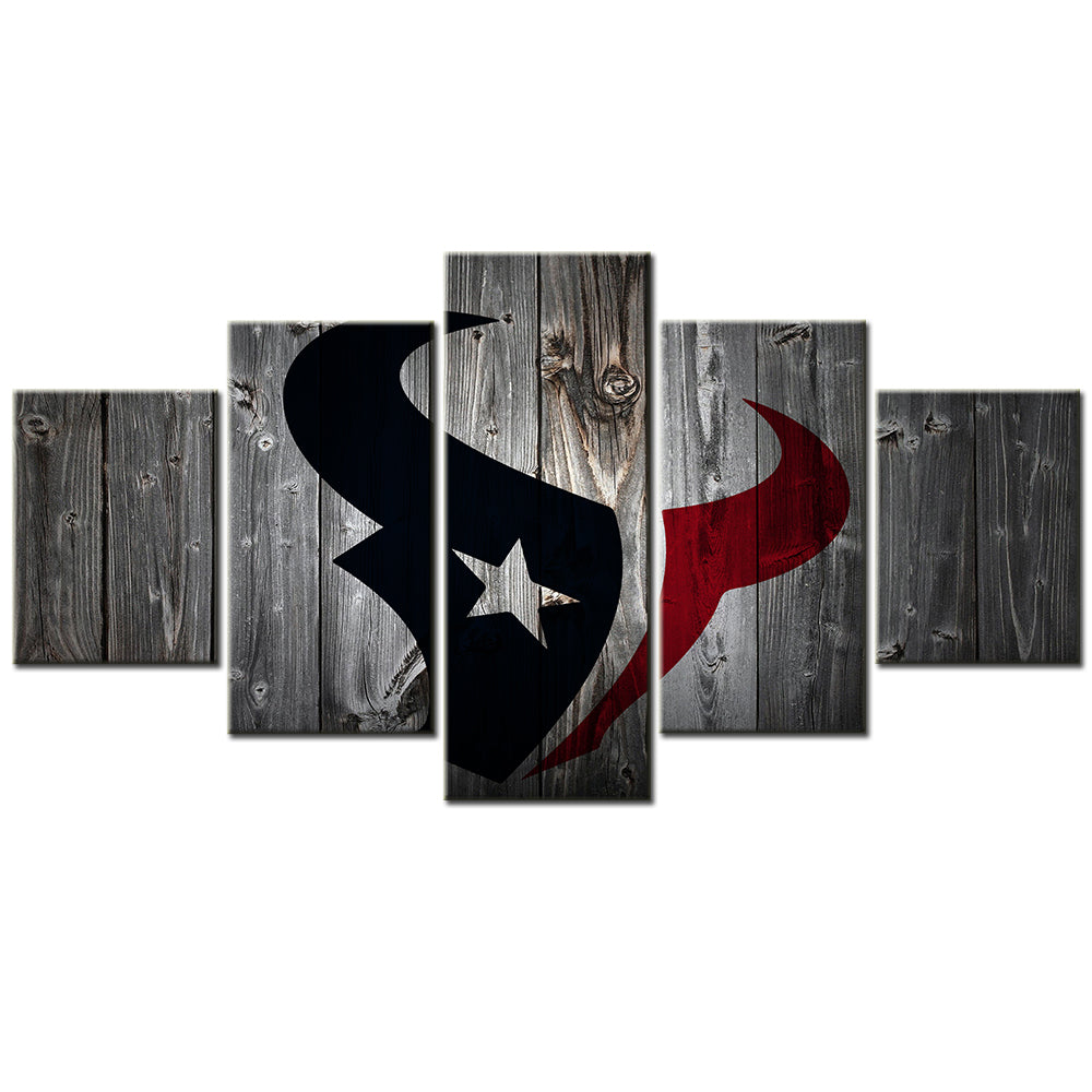 American Football - 5 Pieces Wall Art - AF5064 - Houston Texans - American Football Poster - American Football Canvas
