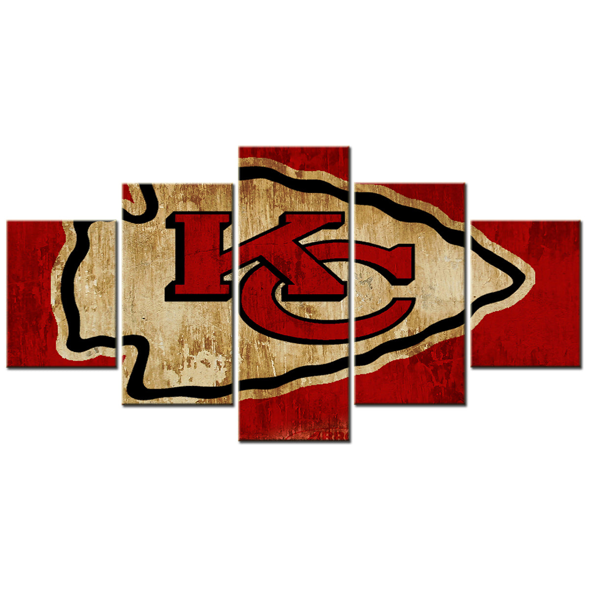 American Football - 5 Pieces Wall Art - AF5012 - Kansas City Chiefs - American Football Poster - American Football Canvas