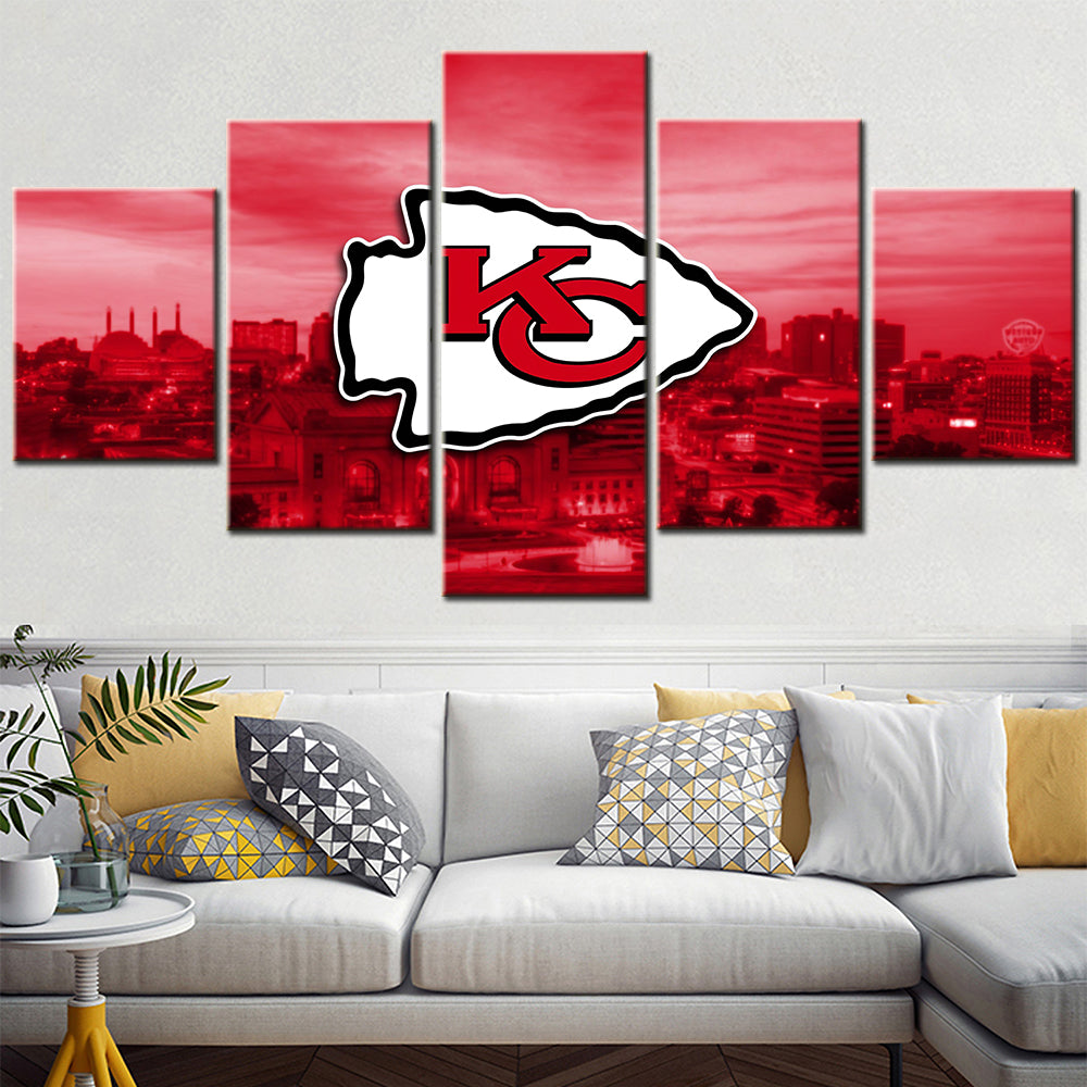 American Football - 5 Pieces Wall Art - AF5071 - Kansas City Chiefs - American Football Poster - American Football Canvas