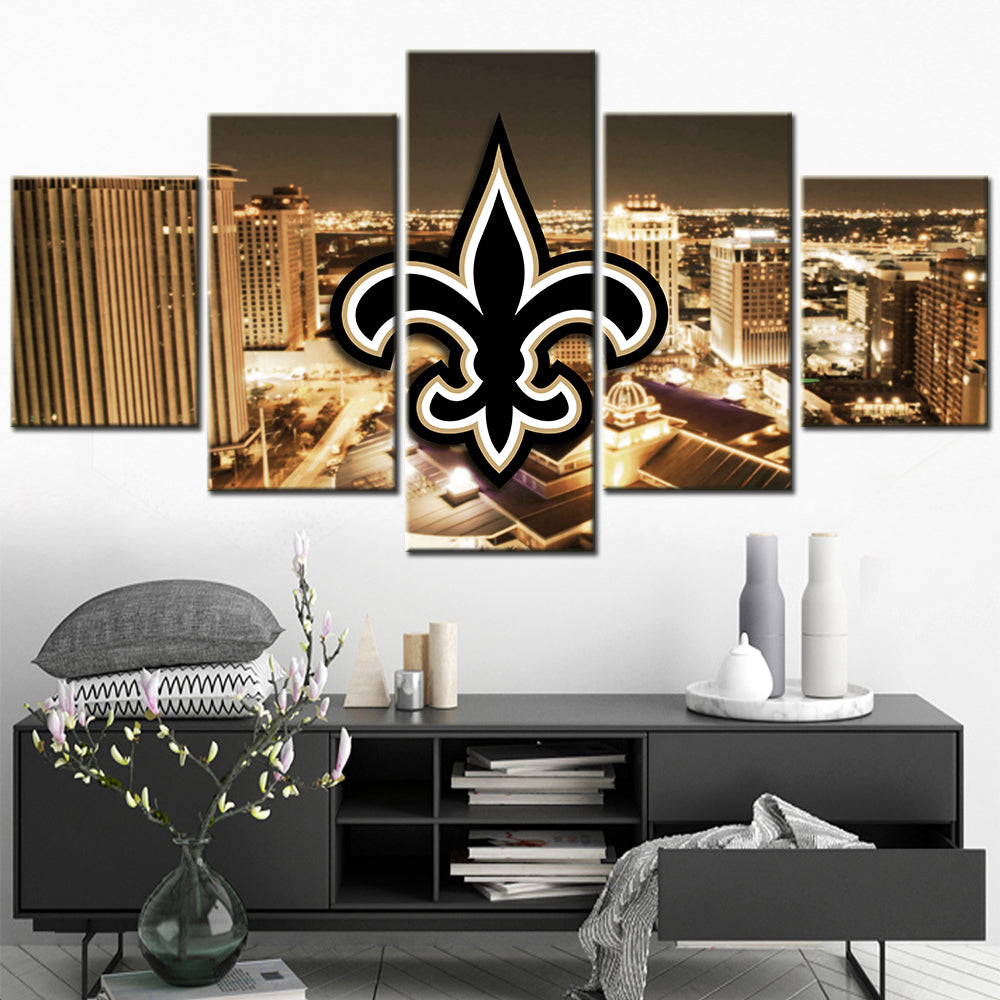 American Football - 5 Pieces Wall Art - AF5015 - New Orleans Saints City NFL - American Football Poster - American Football Canvas