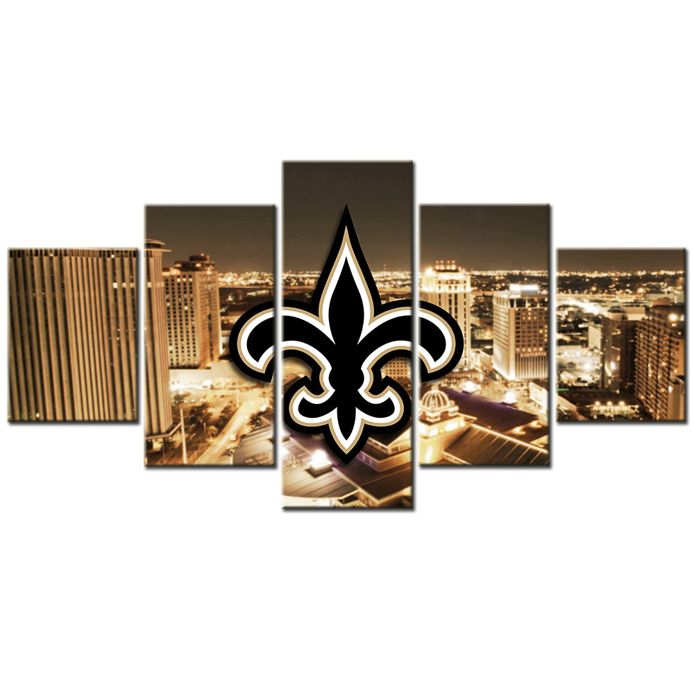 American Football - 5 Pieces Wall Art - AF5015 - New Orleans Saints City NFL - American Football Poster - American Football Canvas
