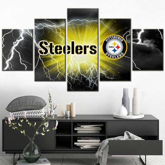 American Football - 5 Pieces Wall Art - AF5024 - Pittsburgh Steelers - American Football Poster - American Football Canvas