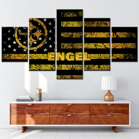 American Football - 5 Pieces Wall Art - AF5077 - Pittsburgh Steelers Engel - American Football Poster - American Football Canvas