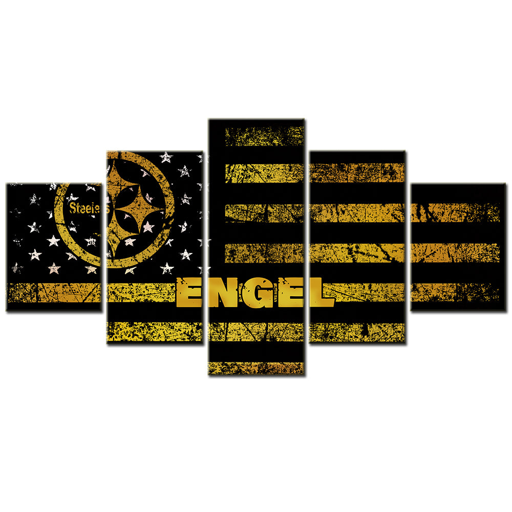 American Football - 5 Pieces Wall Art - AF5077 - Pittsburgh Steelers Engel - American Football Poster - American Football Canvas
