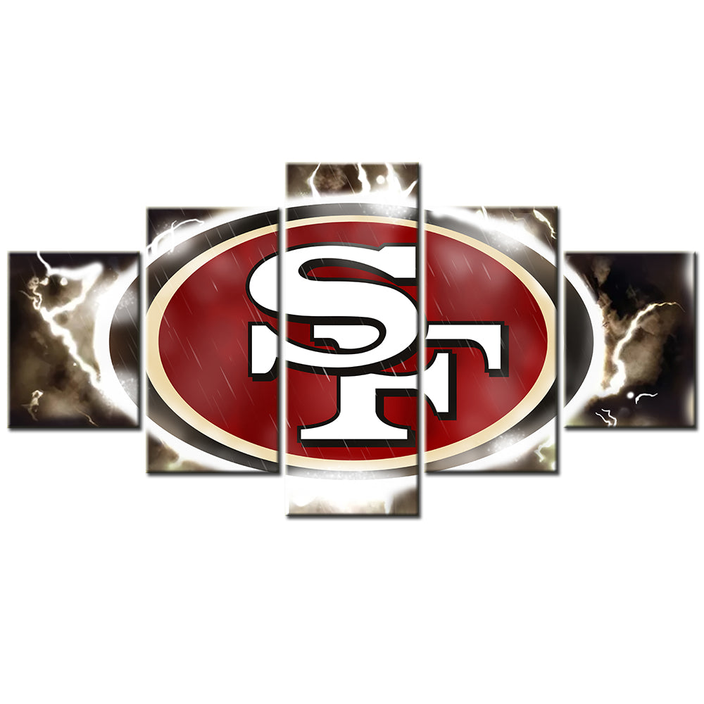 American Football - 5 Pieces Wall Art - AF5026 - San Francisco 49ers - American Football Poster - American Football Canvas