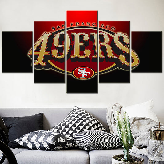 American Football - 5 Pieces Wall Art - AF5027 - San Francisco 49ers - American Football Poster - American Football Canvas