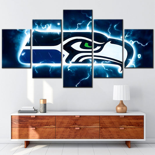 American Football - 5 Pieces Wall Art - AF5080 - Seattle Seahawks - American Football Poster - American Football Canvas
