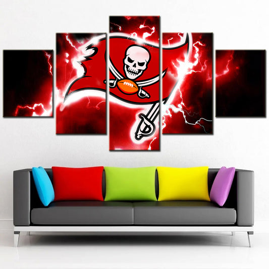 American Football - 5 Pieces Wall Art - AF5028 - Tampa Bay Buccaneers Sport - American Football Poster - American Football Canvas
