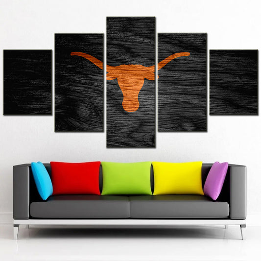 American Football - 5 Pieces Wall Art - AF5082 - Texas Longhorns Football - American Football Poster - American Football Canvas