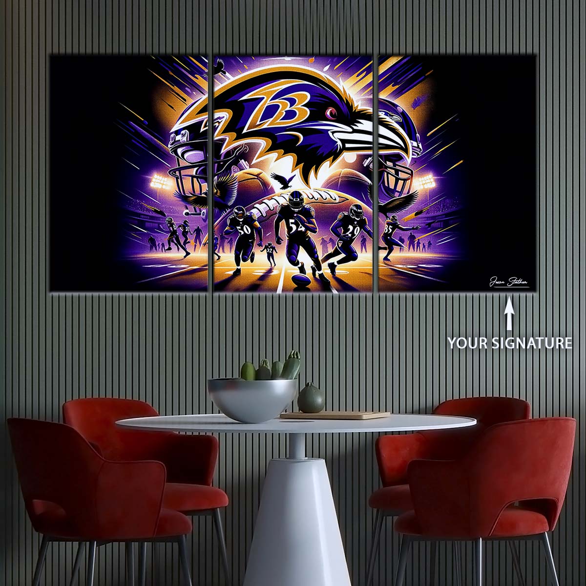 American Football Wall Art - AF5166 - Baltimore Ravens - NFL Football Team - American Football Poster - American Football Canvas