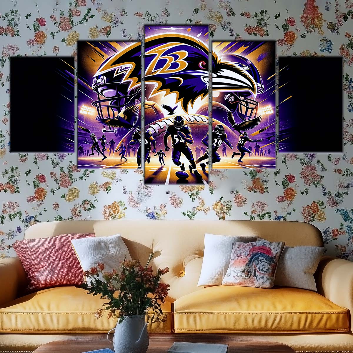 American Football Wall Art - AF5166 - Baltimore Ravens - NFL Football Team - American Football Poster - American Football Canvas