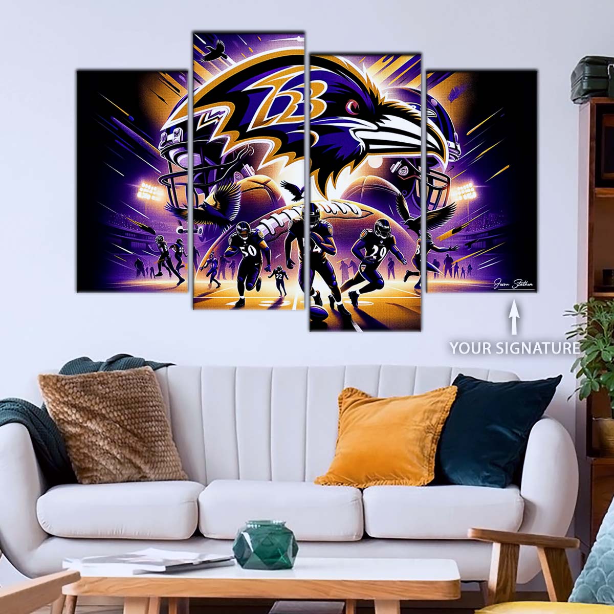 American Football Wall Art - AF5166 - Baltimore Ravens - NFL Football Team - American Football Poster - American Football Canvas