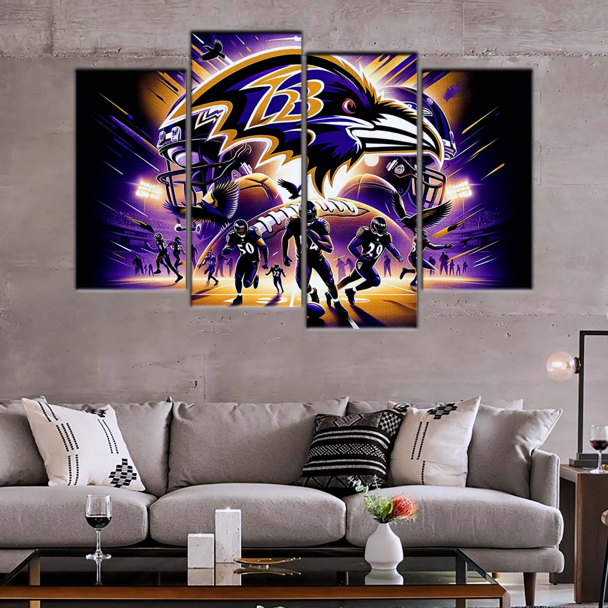 American Football Wall Art - AF5166 - Baltimore Ravens - NFL Football Team - American Football Poster - American Football Canvas