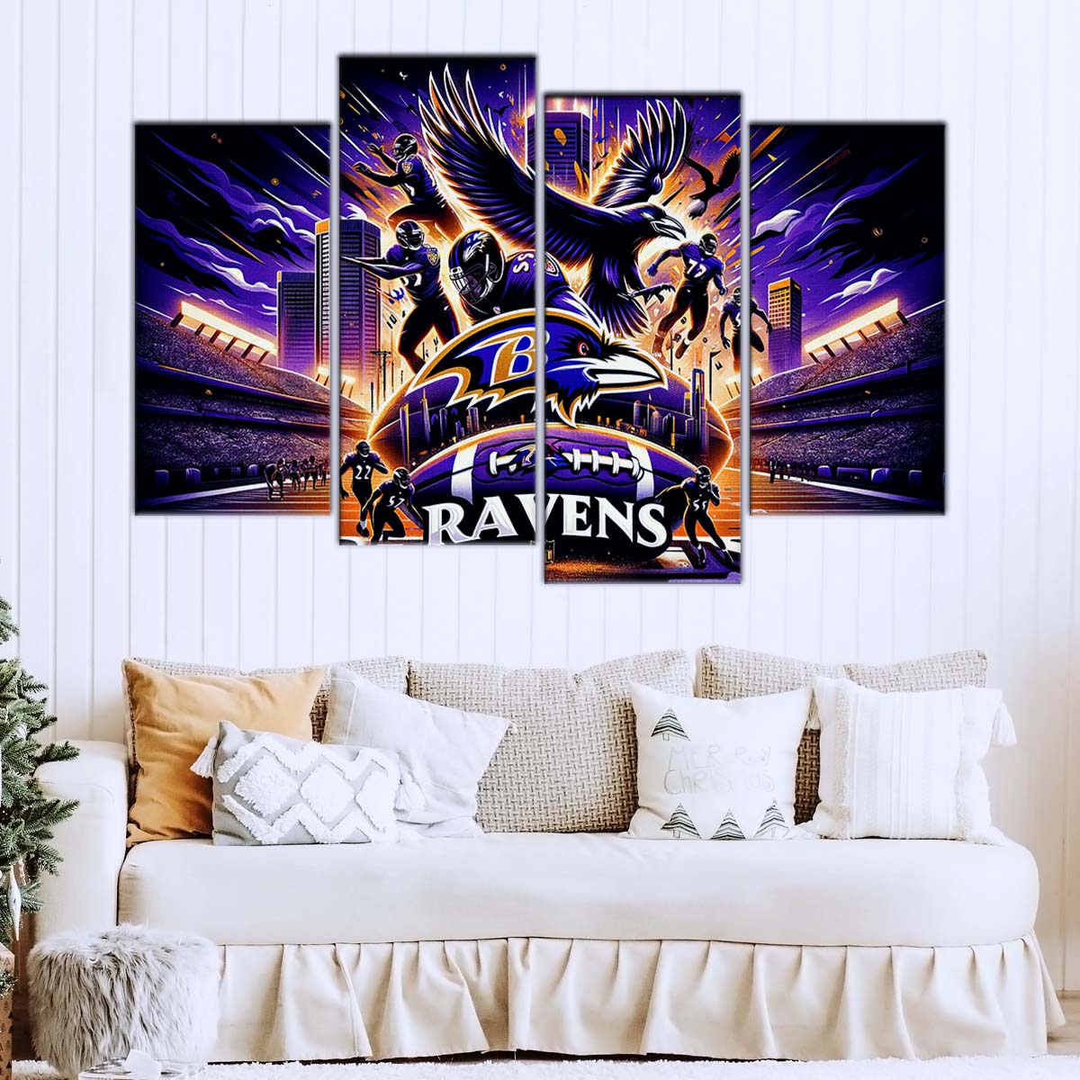 American Football Wall Art - AF5167 - Baltimore Ravens - NFL Super Bowl Spirit - NFL Football Team - American Football Poster - American Football Canvas