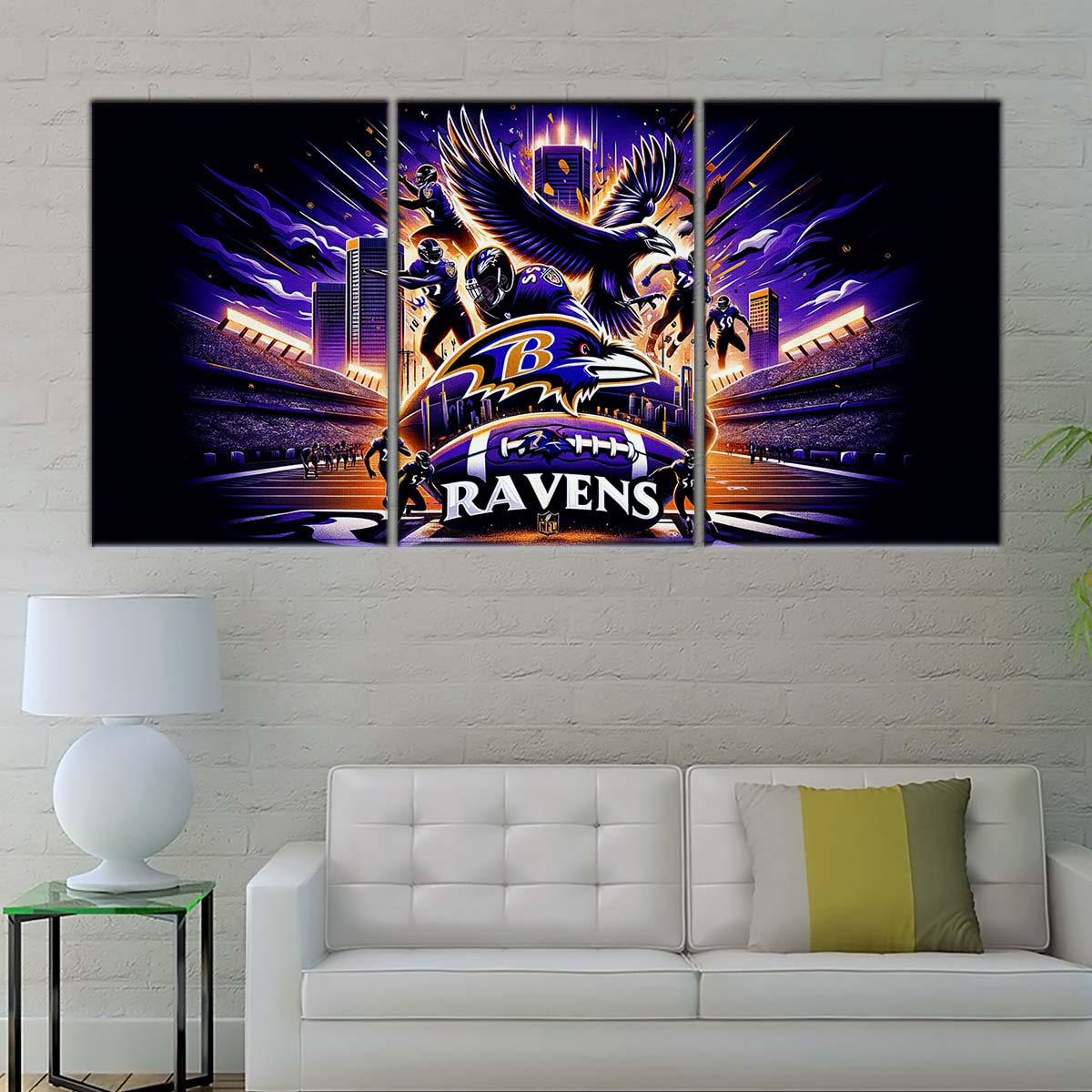 American Football Wall Art - AF5167 - Baltimore Ravens - NFL Super Bowl Spirit - NFL Football Team - American Football Poster - American Football Canvas