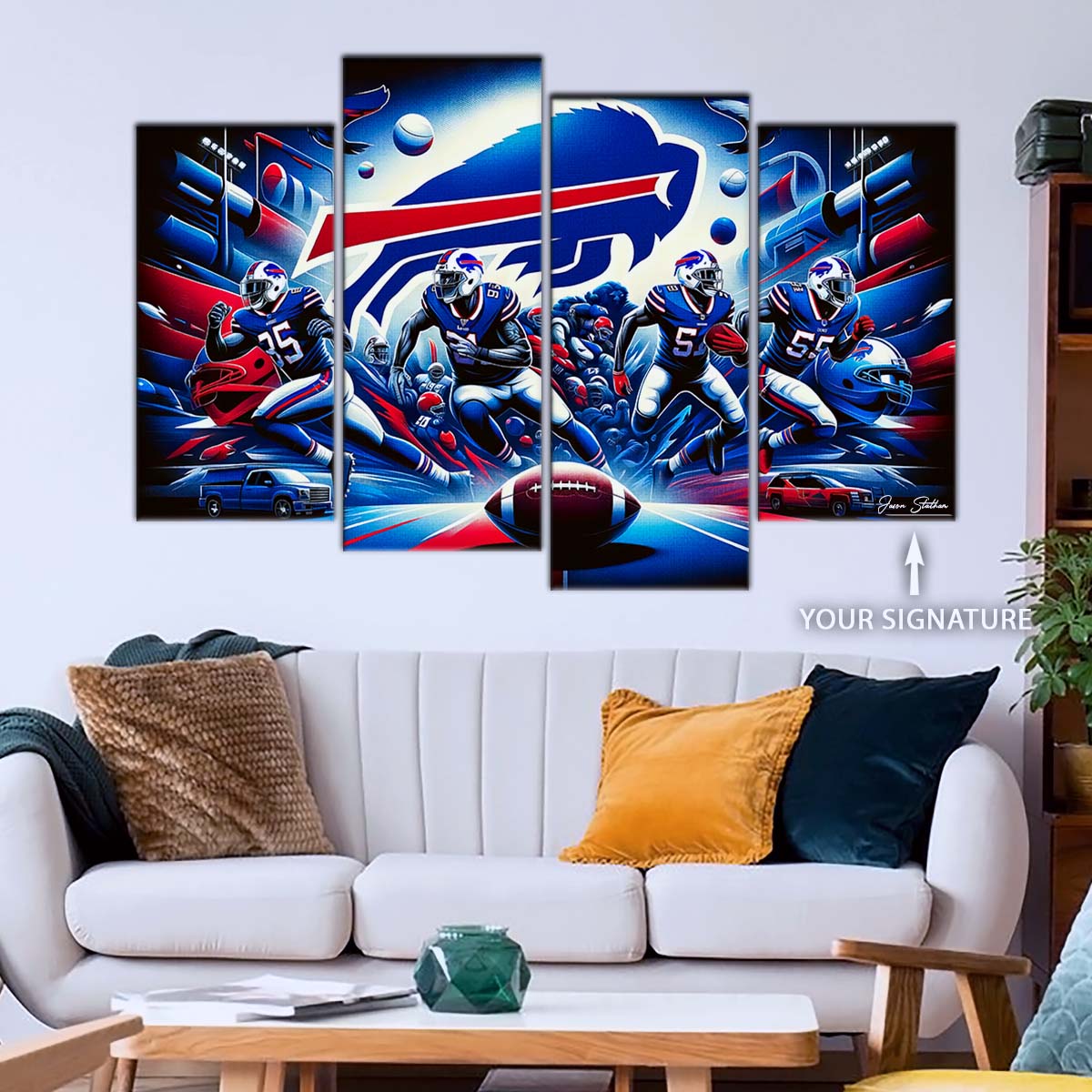 American Football Wall Art - AF5168 - Buffalo Bills - NFL Super Bowl Team - American Football Poster - American Football Canvas