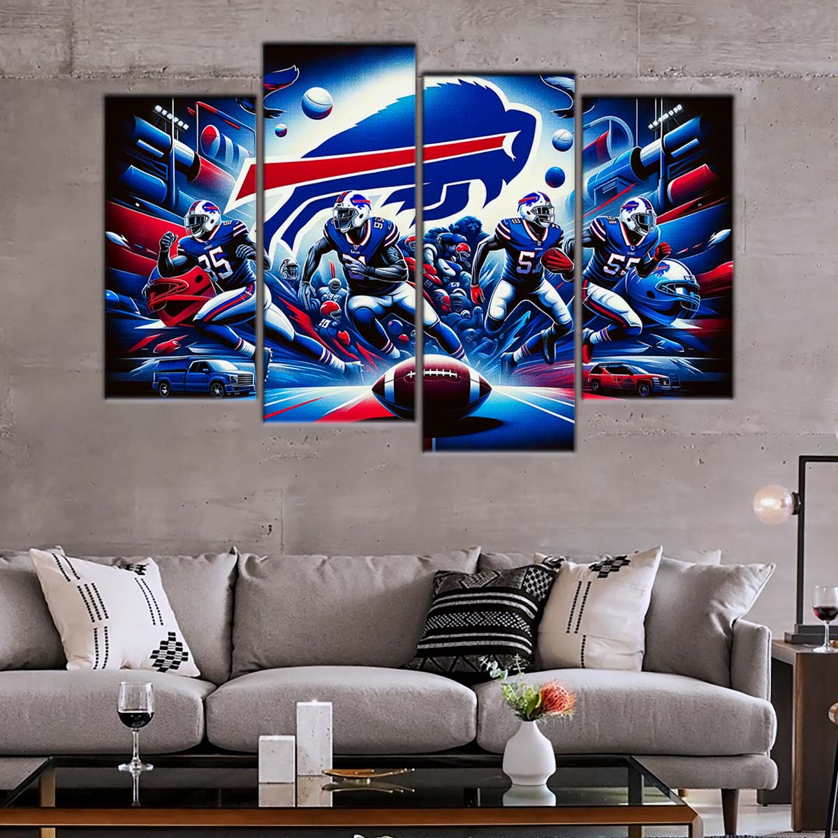 American Football Wall Art - AF5168 - Buffalo Bills - NFL Super Bowl Team - American Football Poster - American Football Canvas