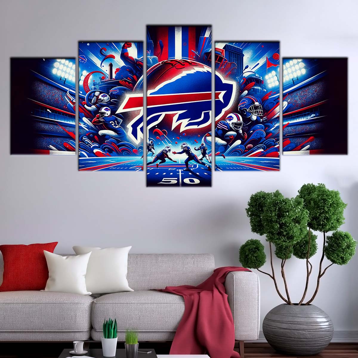 American Football Wall Art - AF5169 - Buffalo Bills - Super Bowl Spirit - NFL Football Team - American Football Poster - American Football Canvas