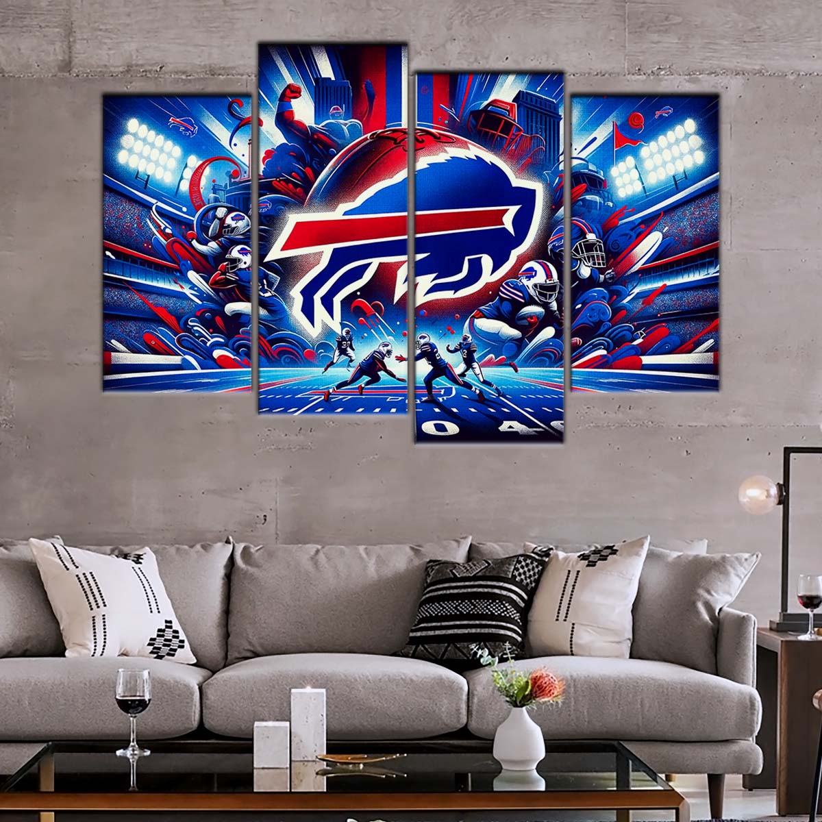 American Football Wall Art - AF5169 - Buffalo Bills - Super Bowl Spirit - NFL Football Team - American Football Poster - American Football Canvas