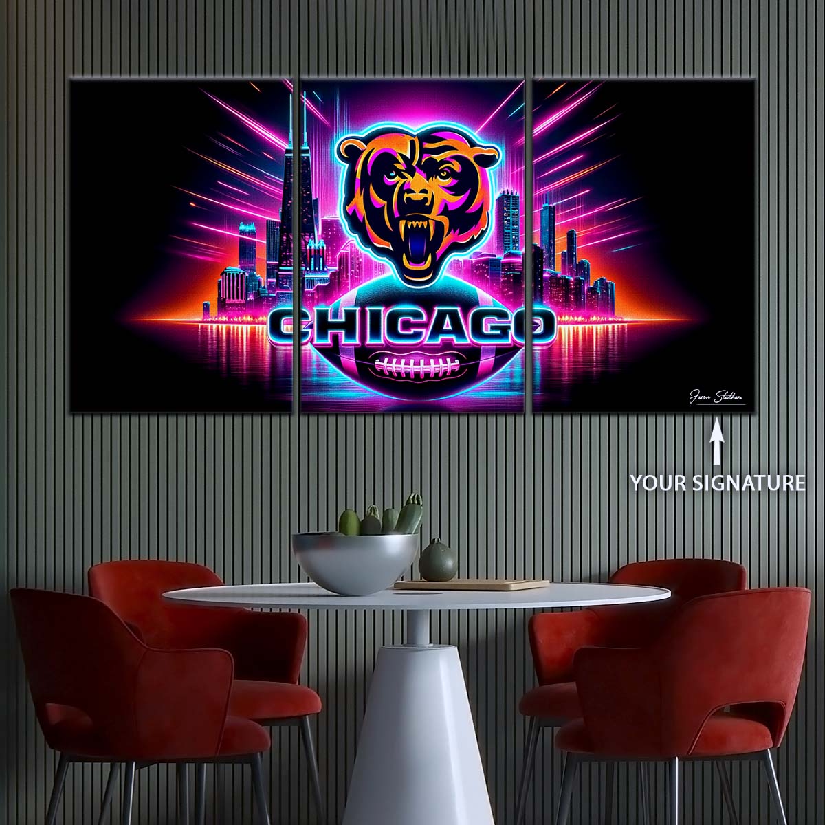 American Football Wall Art - AF5171 - Chicago Bears - NFL Football Team - American Football Poster - American Football Canvas