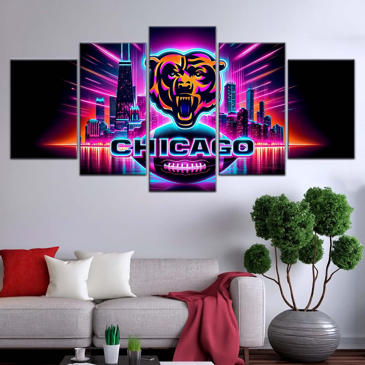 American Football Wall Art - AF5171 - Chicago Bears - NFL Football Team - American Football Poster - American Football Canvas