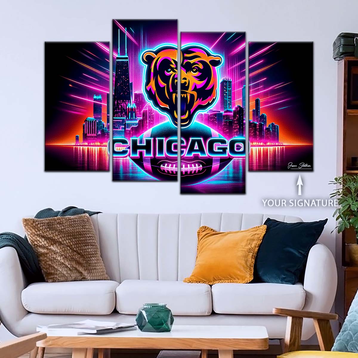American Football Wall Art - AF5171 - Chicago Bears - NFL Football Team - American Football Poster - American Football Canvas