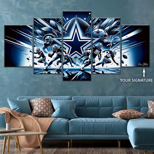 American Football Canvas Wall Art - AF5174 - Dallas Cowboys - NFL Teams