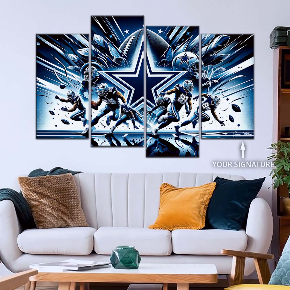 American Football Wall Art - AF5174 - Dallas Cowboys - NFL Football Team - American Football Poster - American Football Canvas