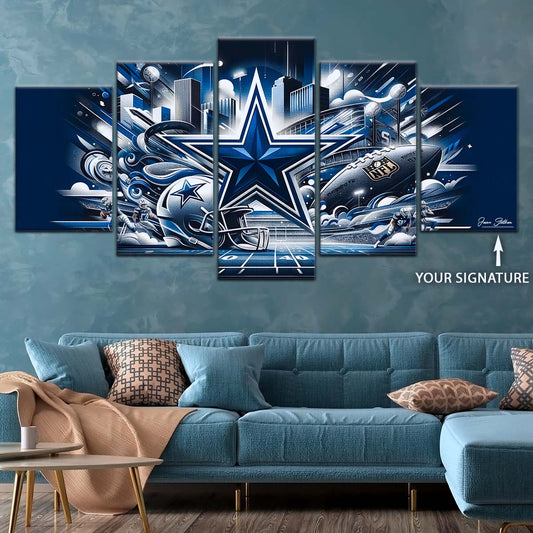 American Football Canvas Wall Art - AF5175 - Dallas Cowboys - Super Bowl Dreams - NFL Teams