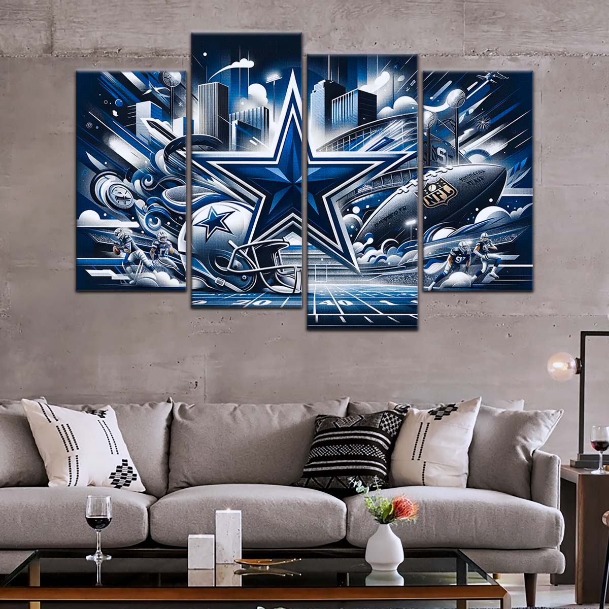 American Football Wall Art - AF5175 - Dallas Cowboys - Super Bowl Dreams - NFL Football Team - American Football Poster - American Football Canvas
