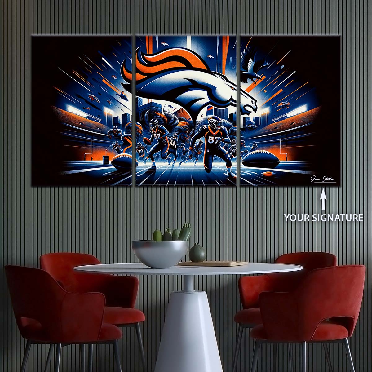 American Football Wall Art - AF5176 - Denver Broncos - NFL Football Team - American Football Poster - American Football Canvas