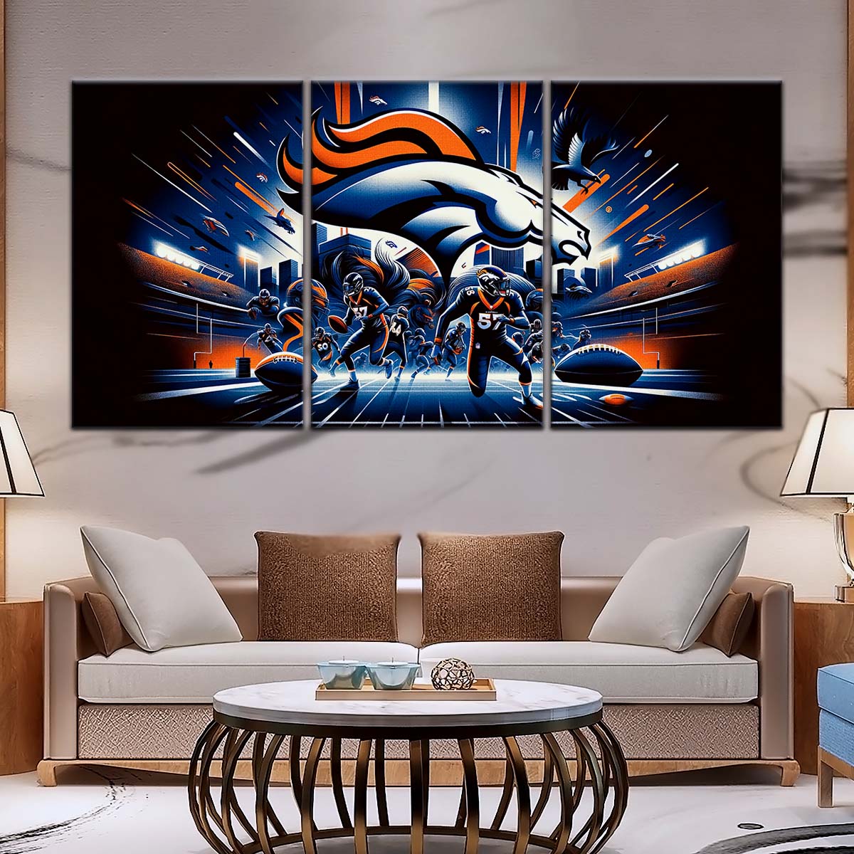 American Football Wall Art - AF5176 - Denver Broncos - NFL Football Team - American Football Poster - American Football Canvas