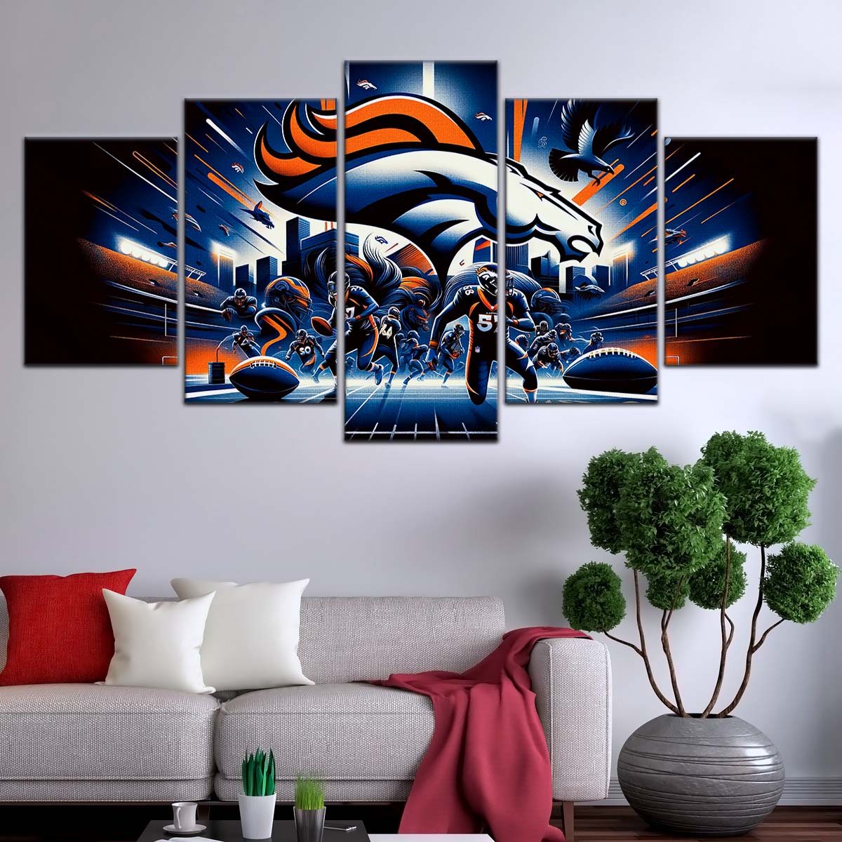 American Football Wall Art - AF5176 - Denver Broncos - NFL Football Team - American Football Poster - American Football Canvas