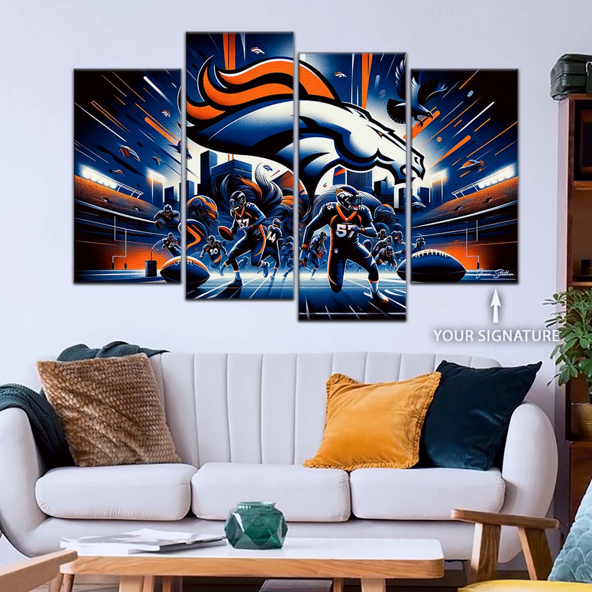 American Football Wall Art - AF5176 - Denver Broncos - NFL Football Team - American Football Poster - American Football Canvas