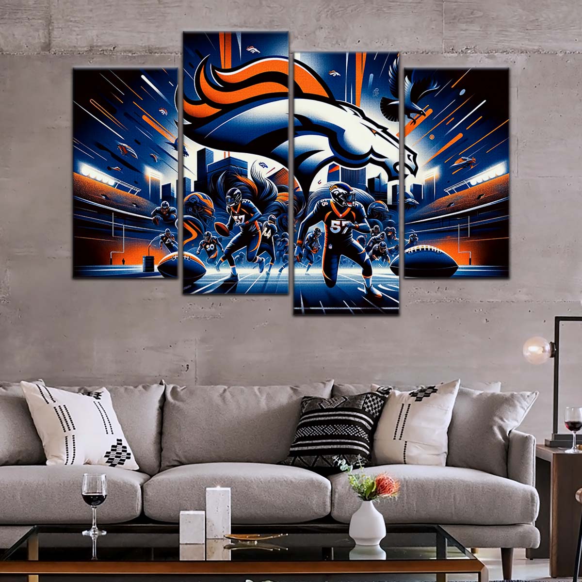 American Football Wall Art - AF5176 - Denver Broncos - NFL Football Team - American Football Poster - American Football Canvas