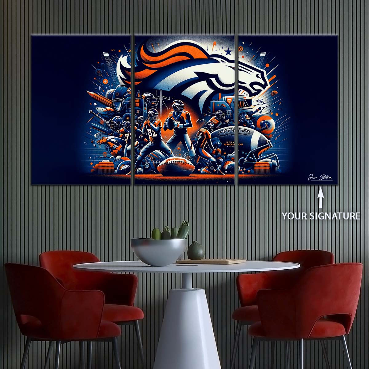 American Football Wall Art - AF5177 - Denver Broncos - NFL Super Bowl - American Football Poster - American Football Canvas