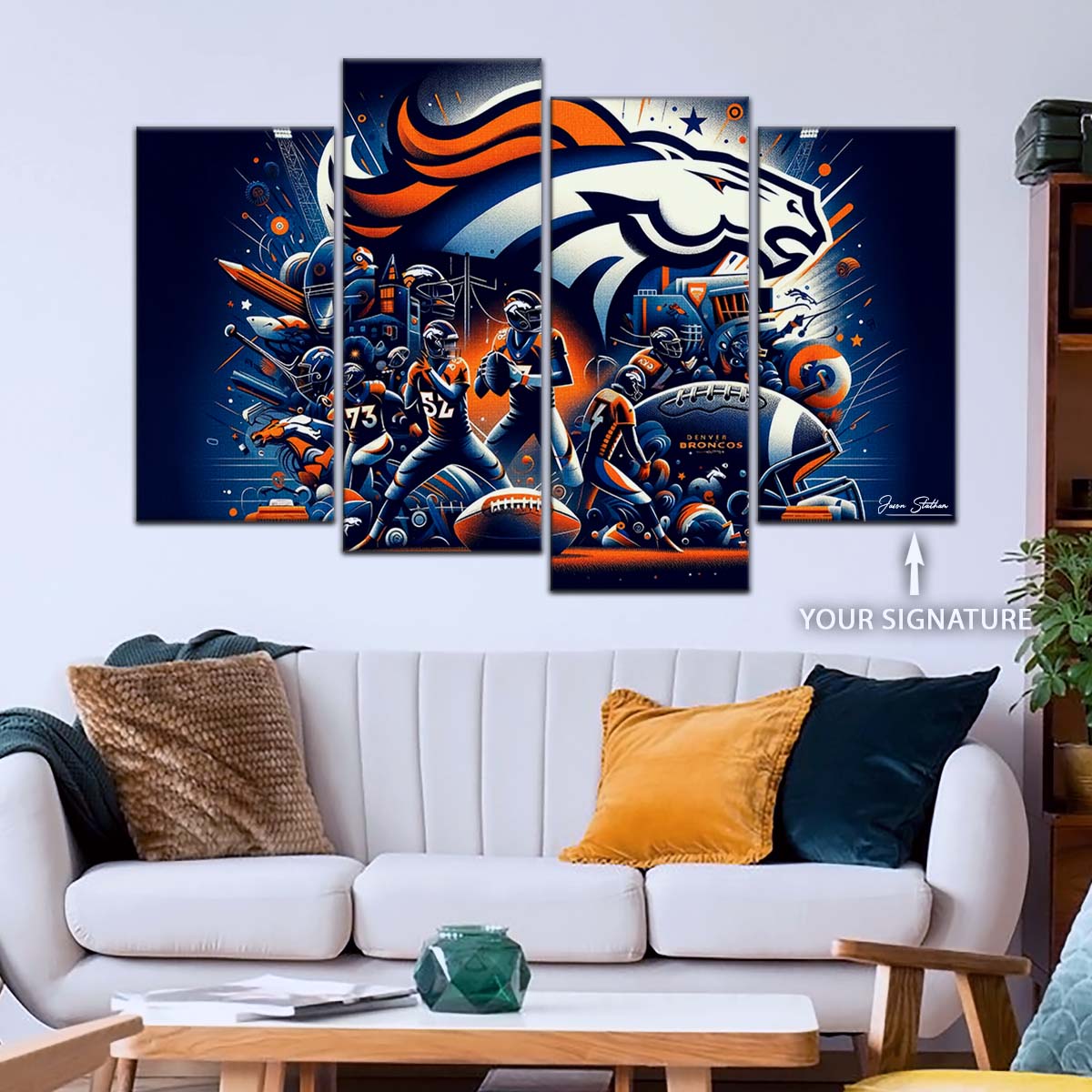 American Football Wall Art - AF5177 - Denver Broncos - NFL Super Bowl - American Football Poster - American Football Canvas