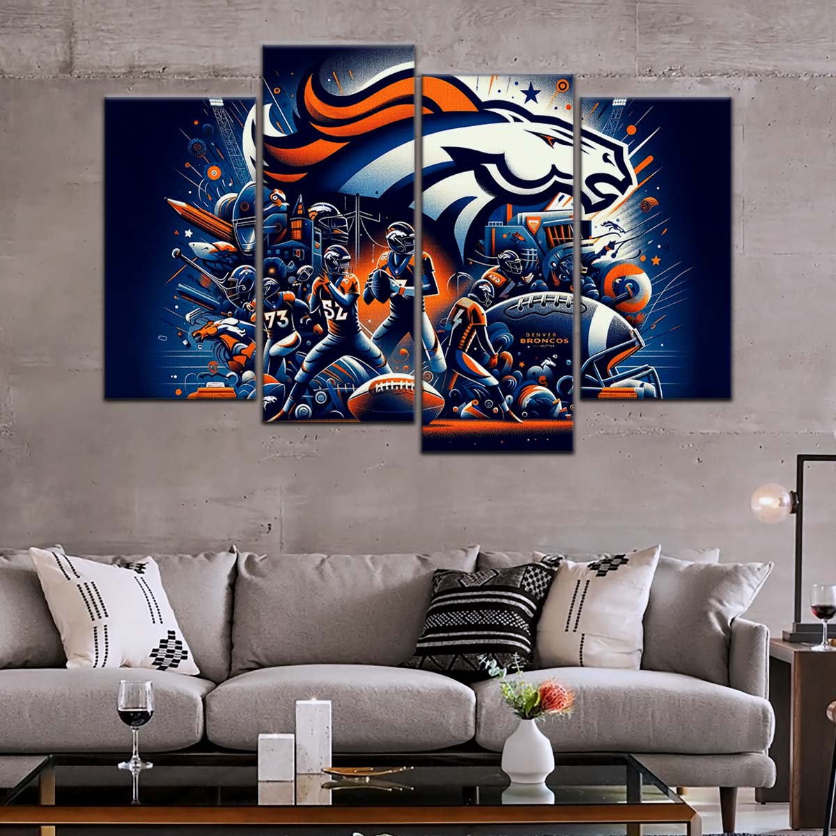 American Football Wall Art - AF5177 - Denver Broncos - NFL Super Bowl - American Football Poster - American Football Canvas