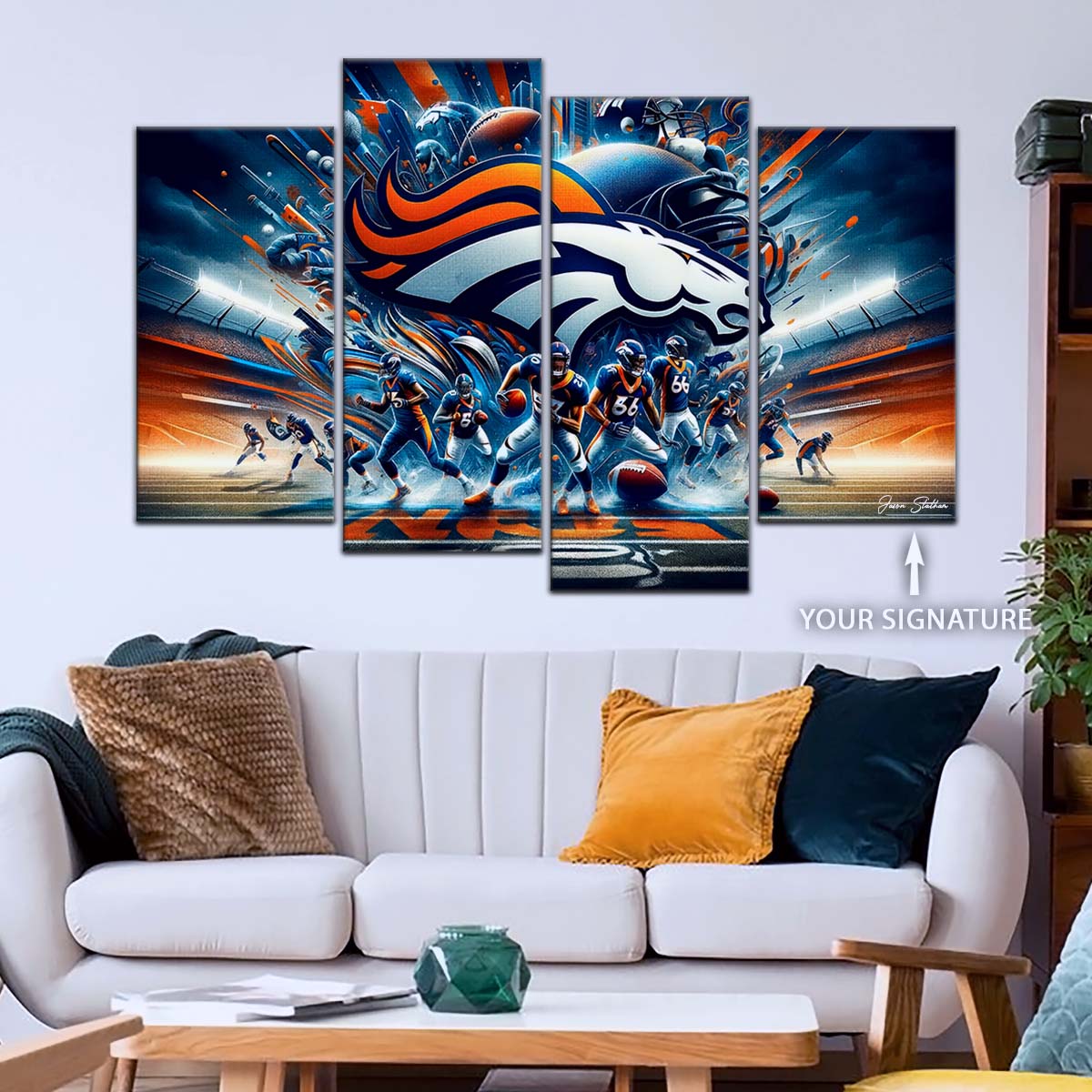 American Football Wall Art - AF5178 - Denver Broncos - Super Bowl NFL Football Team - American Football Poster - American Football Canvas